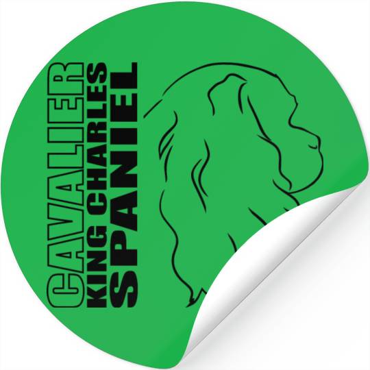 Cavalier King Charles Spaniel Profile dog mom Stickers