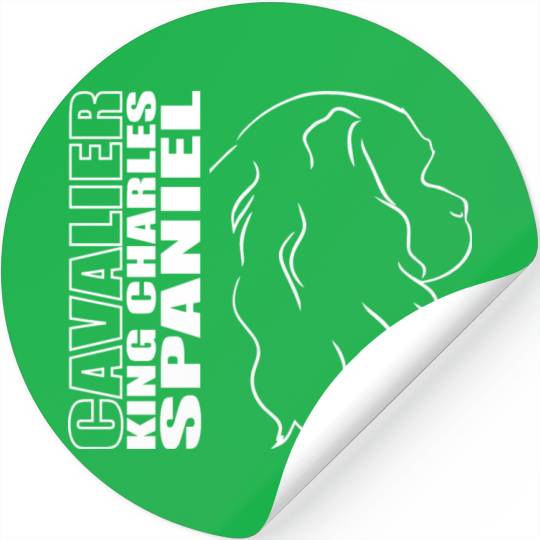 Cavalier King Charles Spaniel Profile dog mom Stickers