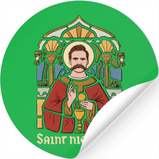 Saint Nietzsche Design for a Philosophy Student Stickers