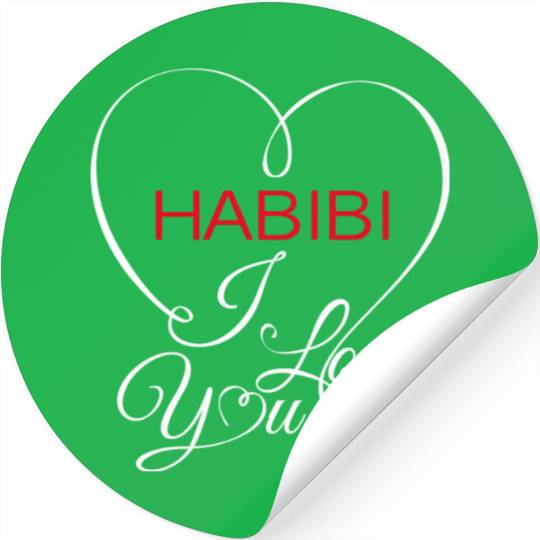 Habibi i love you Stickers