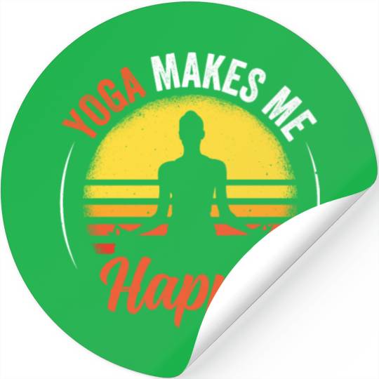 YOGA MAKES ME HAPPY Stickers
