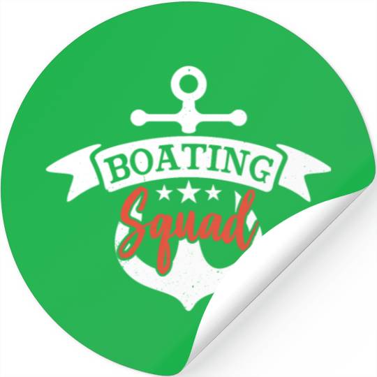 Boating Squad Yacht Captain Ship Boat Stickers