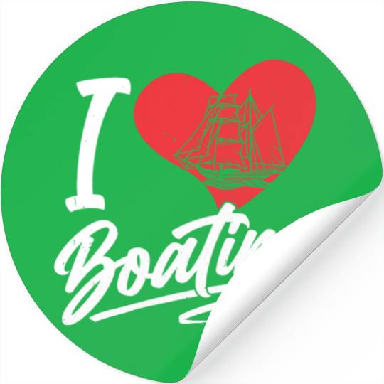 I Love Boating Boat Yacht Ship Captain Stickers