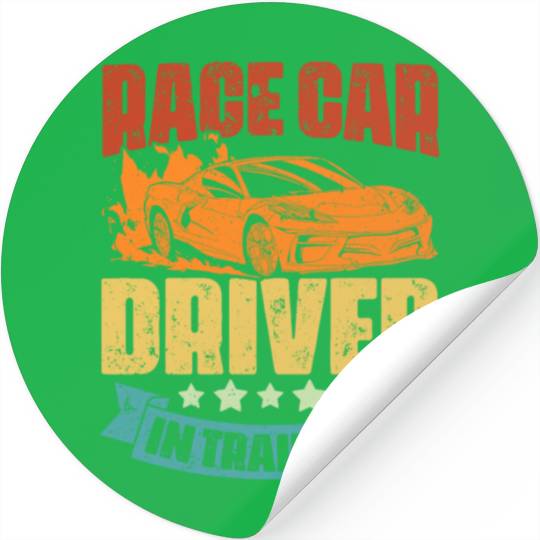 Vintage Race Car Driver In Training An Automotive Stickers