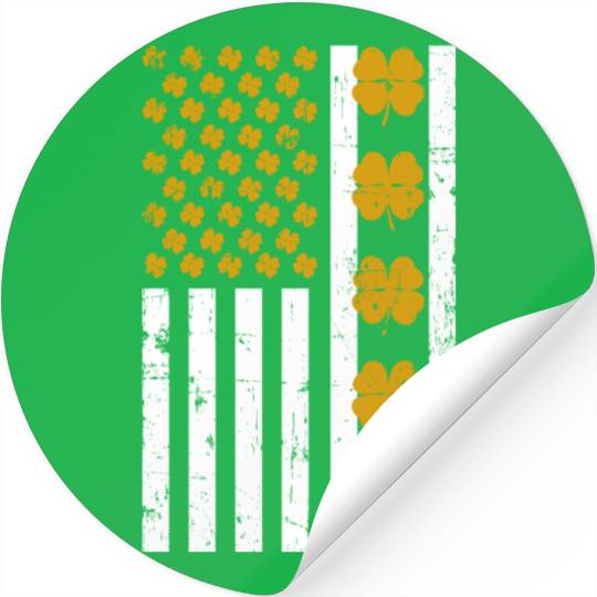 United States Shamrock St. Patrick's Day Stickers