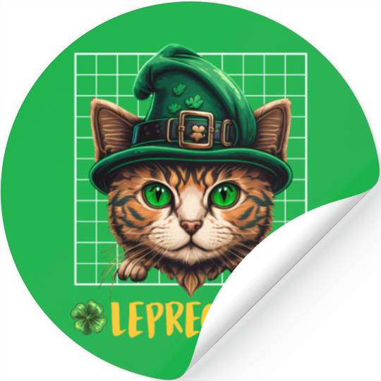 St. Patrick's Day cats leprecats kittens Stickers