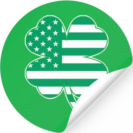 USA Shamrock St. Patrick's Day USA Stickers