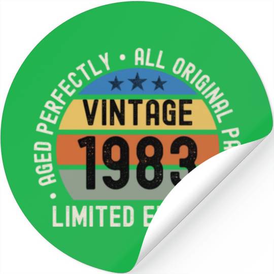 40th Birthday Vintage 1983 Stickers