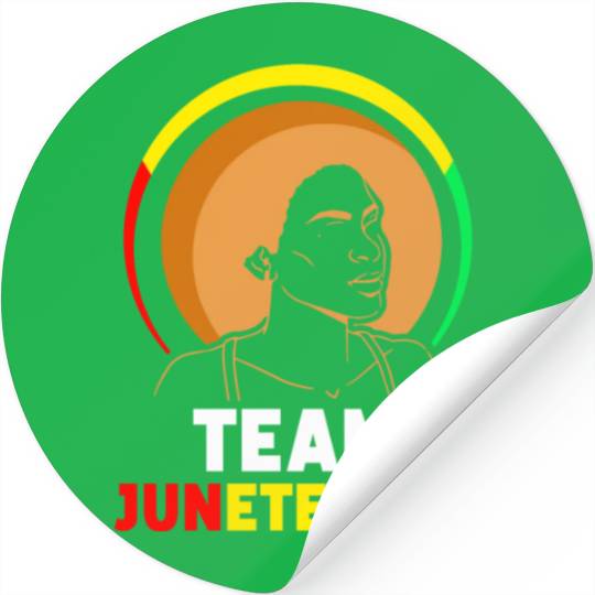 Team Juneteenth Black American Africa 1865 Stickers