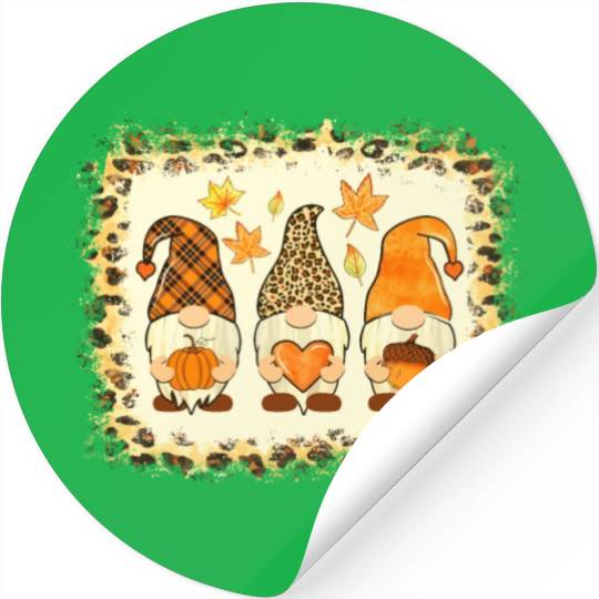 Bleached Happy Fall Y all Gnome Pumpkin Autumn Tha Stickers