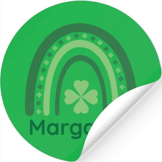 Margarita Clover Charm Boho Rainbow Stickers