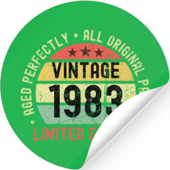 40th Birthday Vintage 1983 Stickers