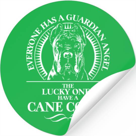 Proud Cane Corso Guardian Angel dog quote Stickers