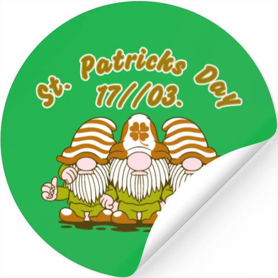 Happy St. Patrick's Day Leprechauns Stickers