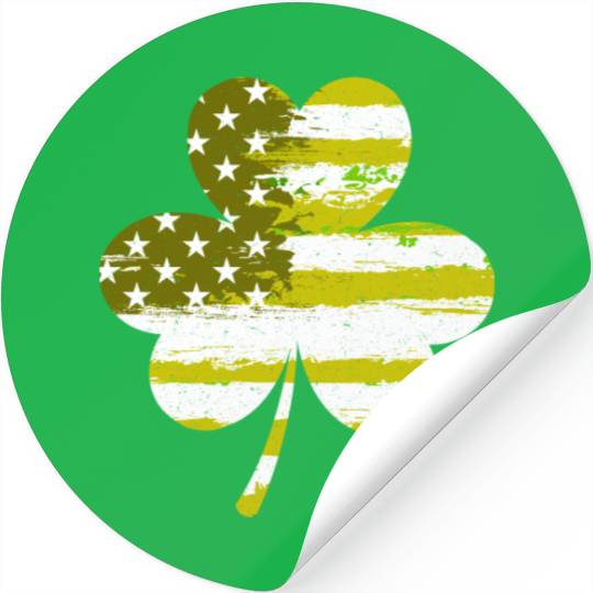 USA Shamrock lucky charm United States Stickers