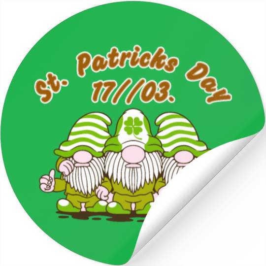 Happy St. Patrick's Day Leprechauns Stickers