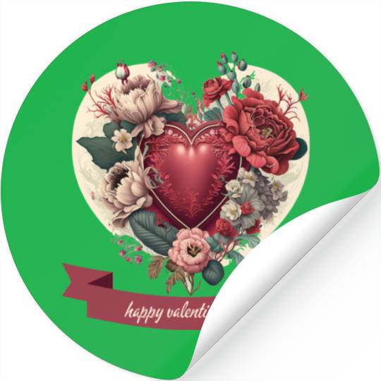Digital Love: A Valentine's Day Artistic Journey Stickers