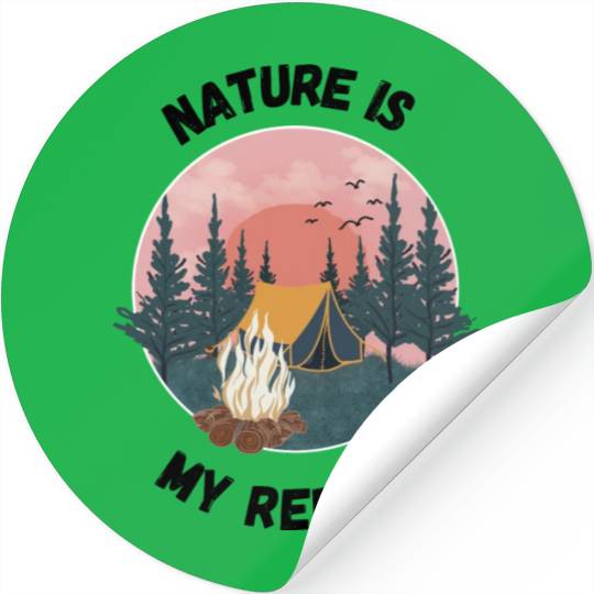 nature camping lifestyle Stickers