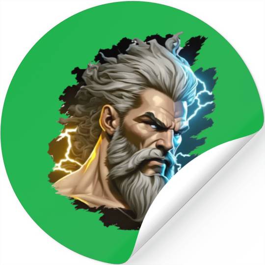 The sticker could feature the silhouette of Zeus Stickers