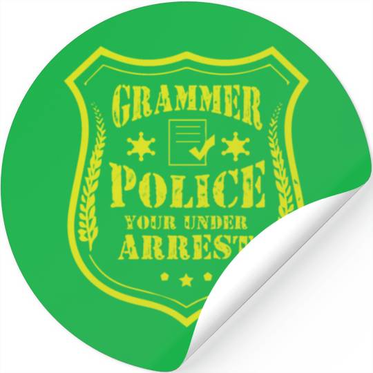 Grammer Police - English Teacher Stickers