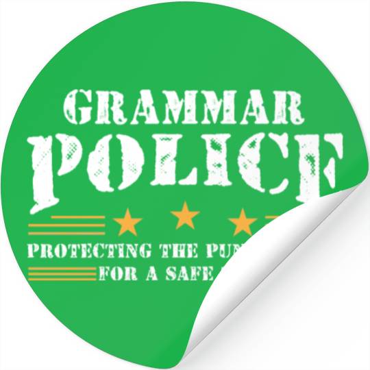 Grammer Police - English Teacher Stickers