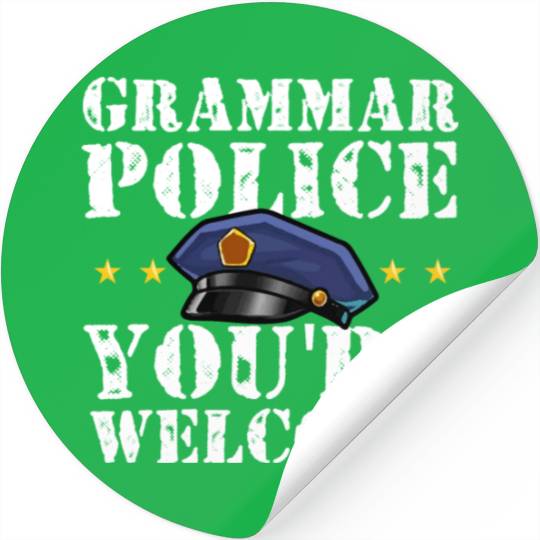 Grammer Police - English Teacher Stickers