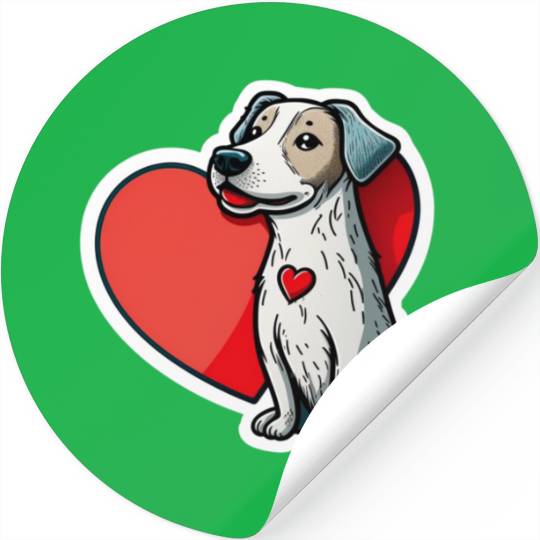 Valentine’s Day Cute Dog Stickers