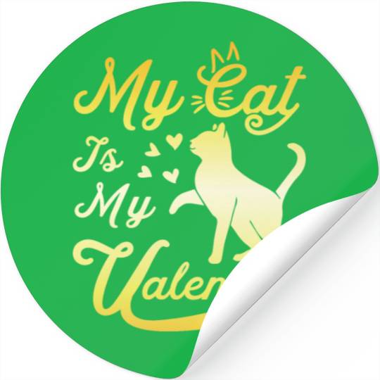 Cat Valentine Humor Kitties Lover Stickers