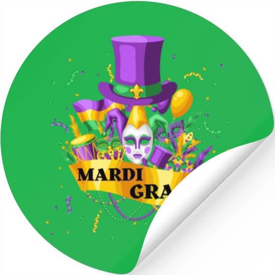 Happy Mardi Gras 2023 Funny Mardi Gras Stickers