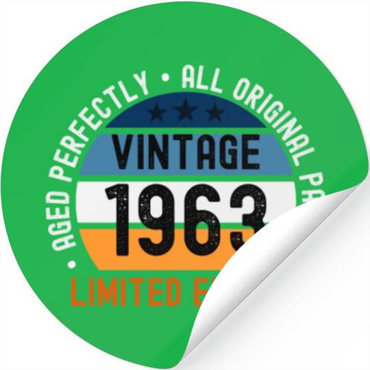 60th Birthday Vintage 1963 Stickers