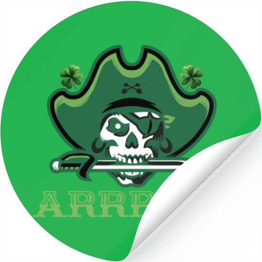 Pirate skull shenanigans Stickers