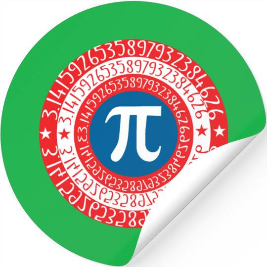 Captain Pi Superhero Shield Stickers