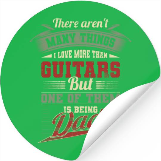 Fathers Day Guitar Guitarist Dad Birthday Gift Stickers