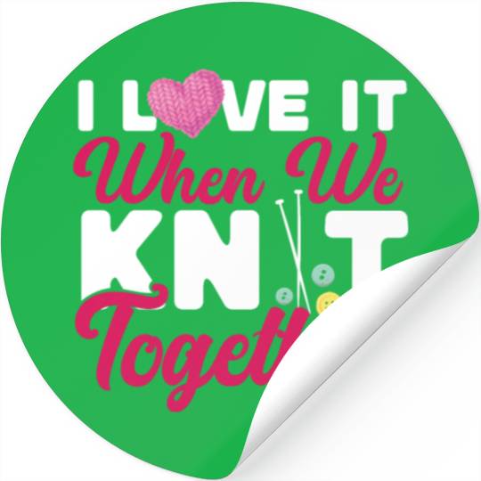 Knitting Knitter Friends Besties Stickers