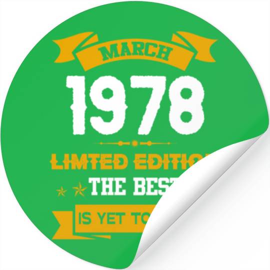 March 1978 Birthday Surprise Stickers