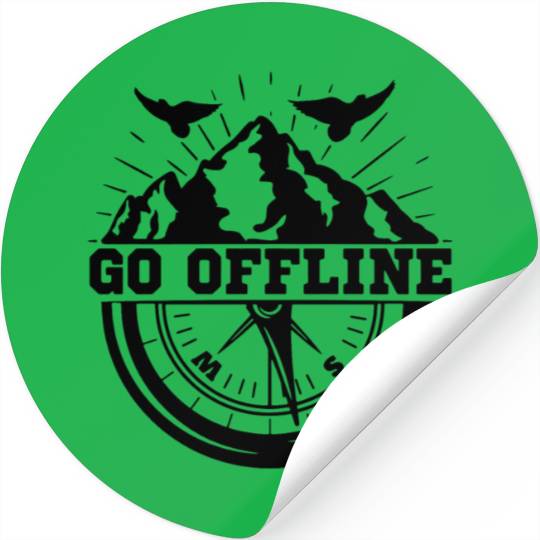 Hiking Go Offline Outdoors Nature Wilderness Stickers