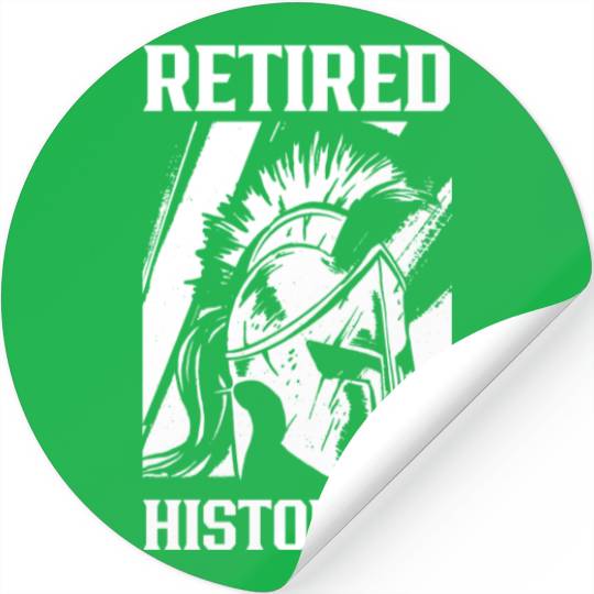 Retired Historian Historic History Teacher Job Stickers