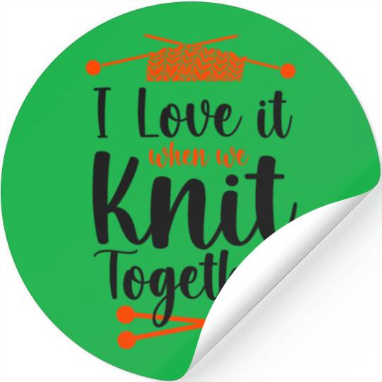 Knitting Knitter Friends Besties Stickers