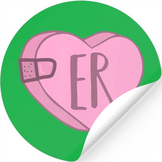 Cute ER Nurse Candy Heart Stickers