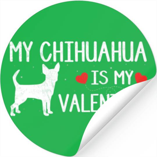 Cute Heart Dog Lover My Chihuahua Stickers
