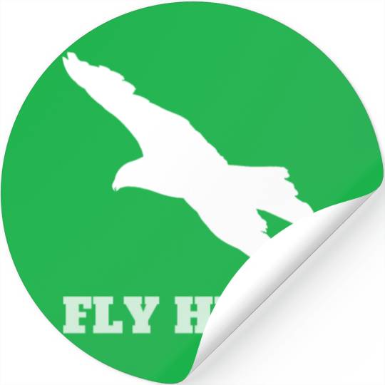 FLY High Grey Pop Art Eagle Stickers