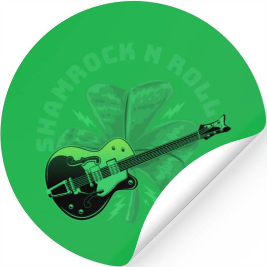 shamrock n roll Stickers