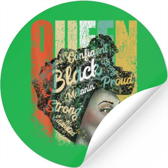 African American Educated Strong Black Stickers