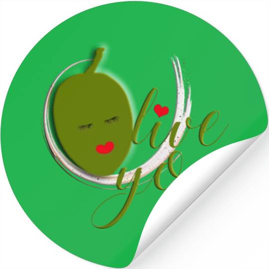 Olive you - I Love You Stickers