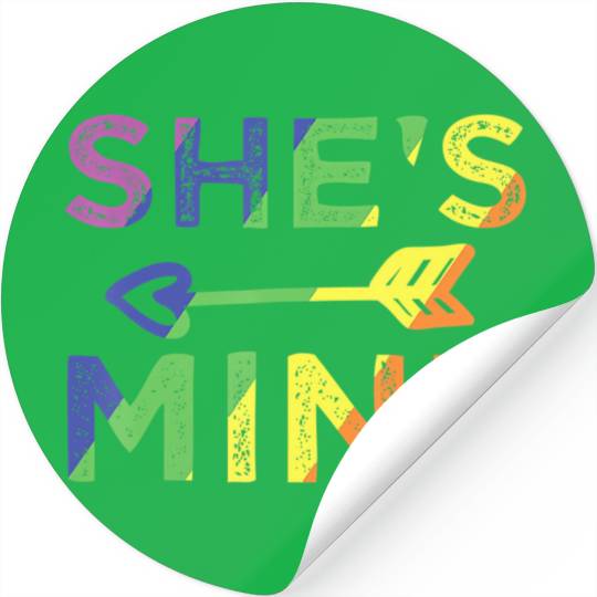 Lesbian Couple She s Mine I m Hers Matching LGBT Stickers