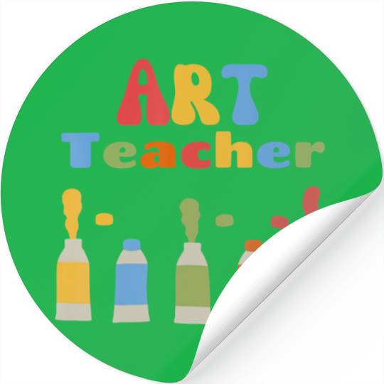 Back To School Art Teacher First Day of School Tea Stickers