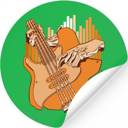 Bass Guitar Player Bassist String Instrument Music Stickers