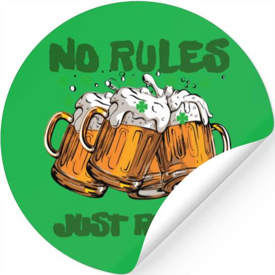 st paddy funny day, green beer Irish day Stickers