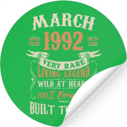 March 1992 Birthday Surprise Stickers