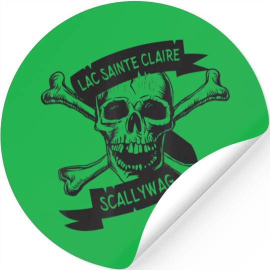 Michigan Lake St Clair Pirate Skull Bones Boating Stickers